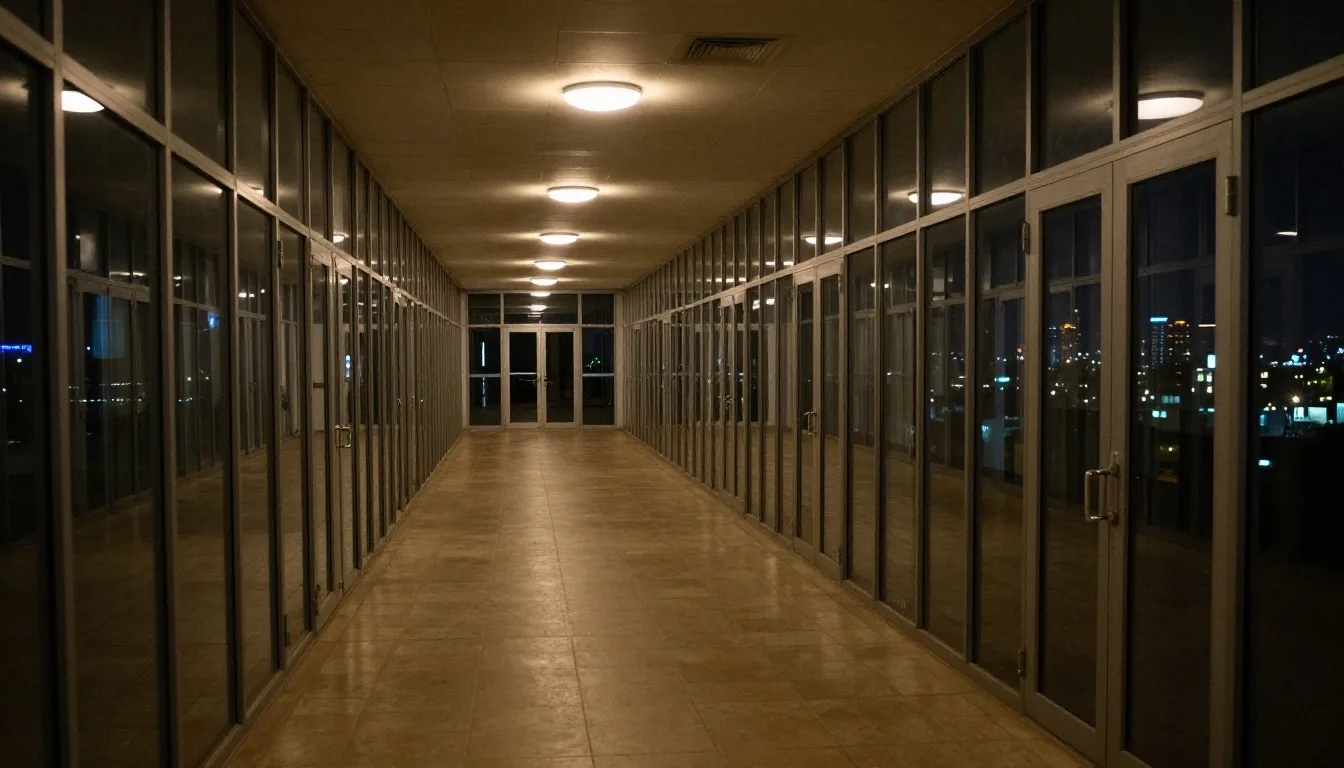 Gece SOC izleme katında analyst masaları